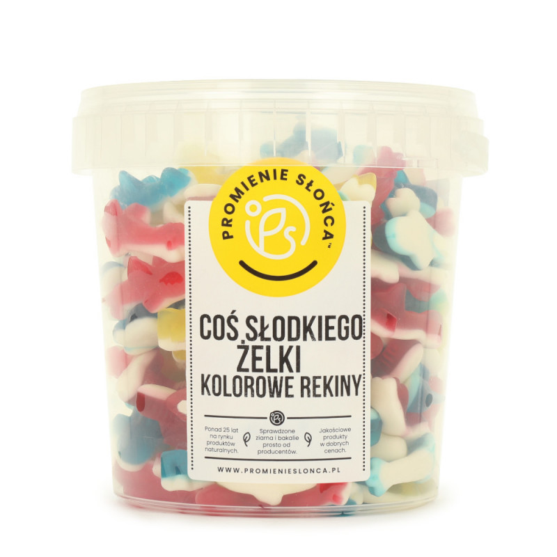 Żelki kolorowe rekiny...