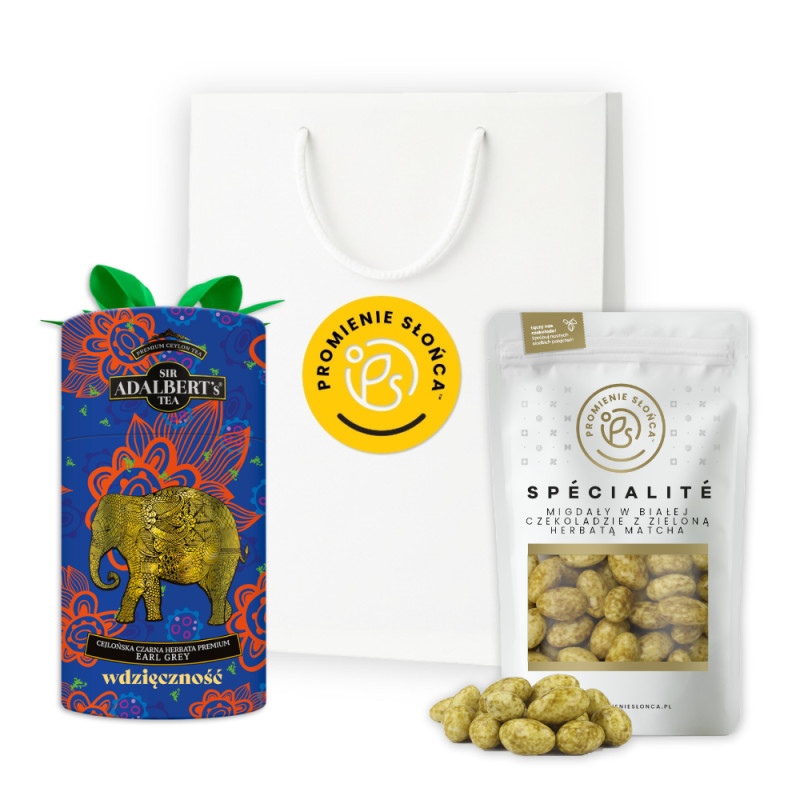 Zestaw z migdałami w białej...