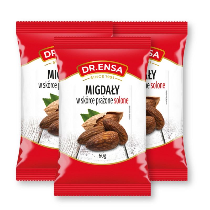 Zestaw 3 x Migdały prażone...