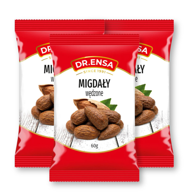 Zestaw 3 x Migdały wędzone 60g