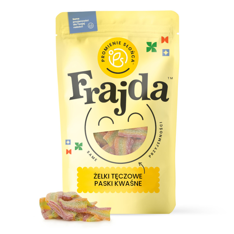 Żelki tęczowe paski kwaśne...