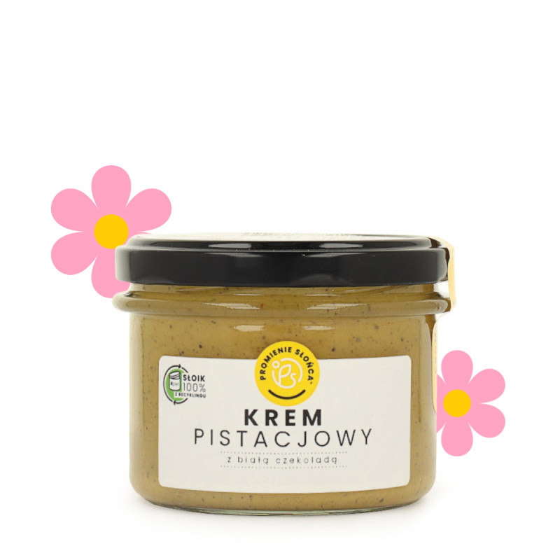 Krem pistacjowy z białą...