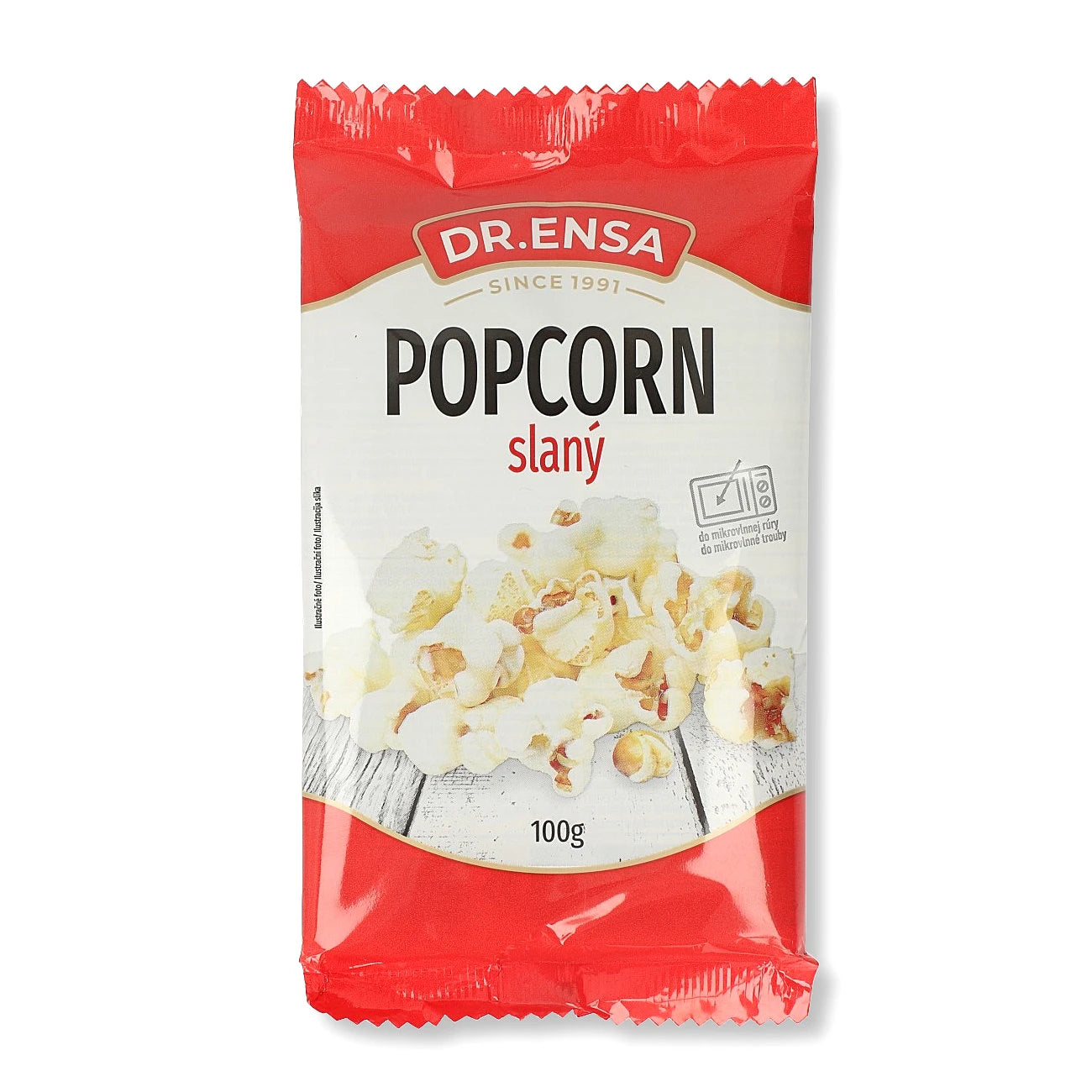 Opakowanie produktu Kukurydza popcorn solona do mikrofali 100 g
