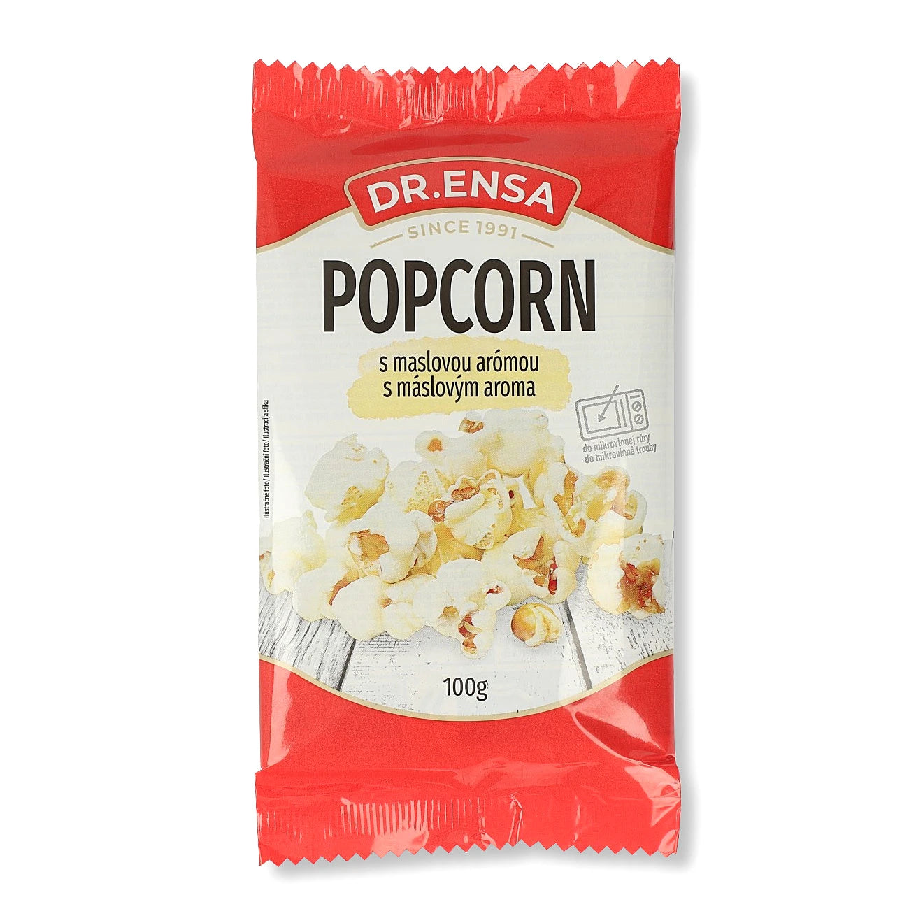 Opakowanie produktu Kukurydza popcorn z maslem do mikrofali 100 g