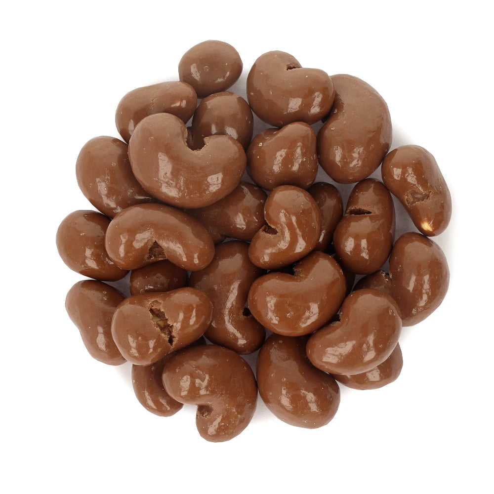 Widok z góry na produkt Nerkowiec w mlecznej czekoladzie 500 g