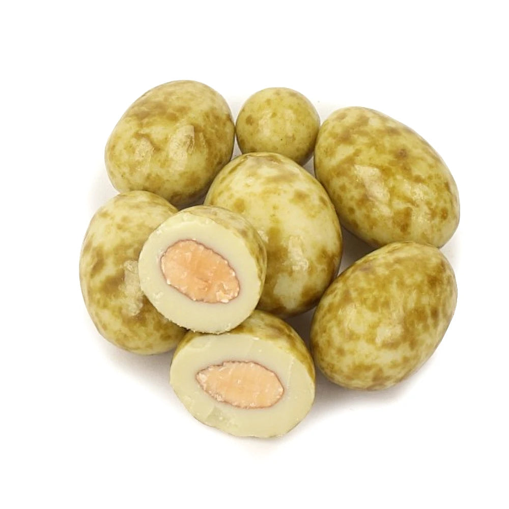 Migdały w białej czekoladzie z zieloną herbatą Matcha