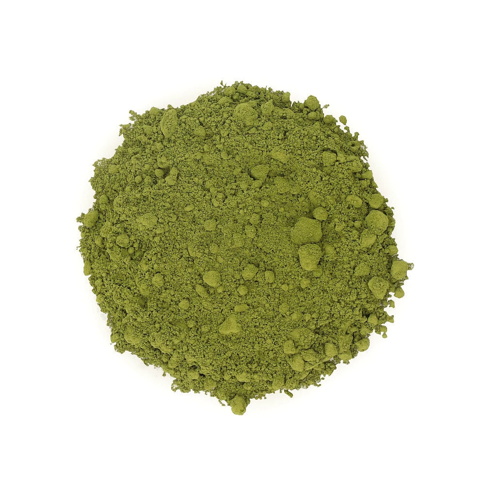 Widok z góry na produkt Herbata zielona matcha proszek 100 g