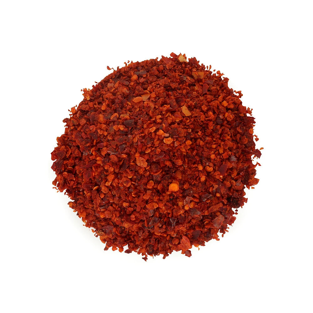 Widok z góry na produkt Papryka chili grys bez nasion 100 g