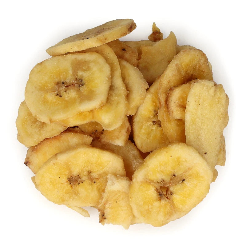 Widok z góry na produkt Chipsy bananowe 500 g