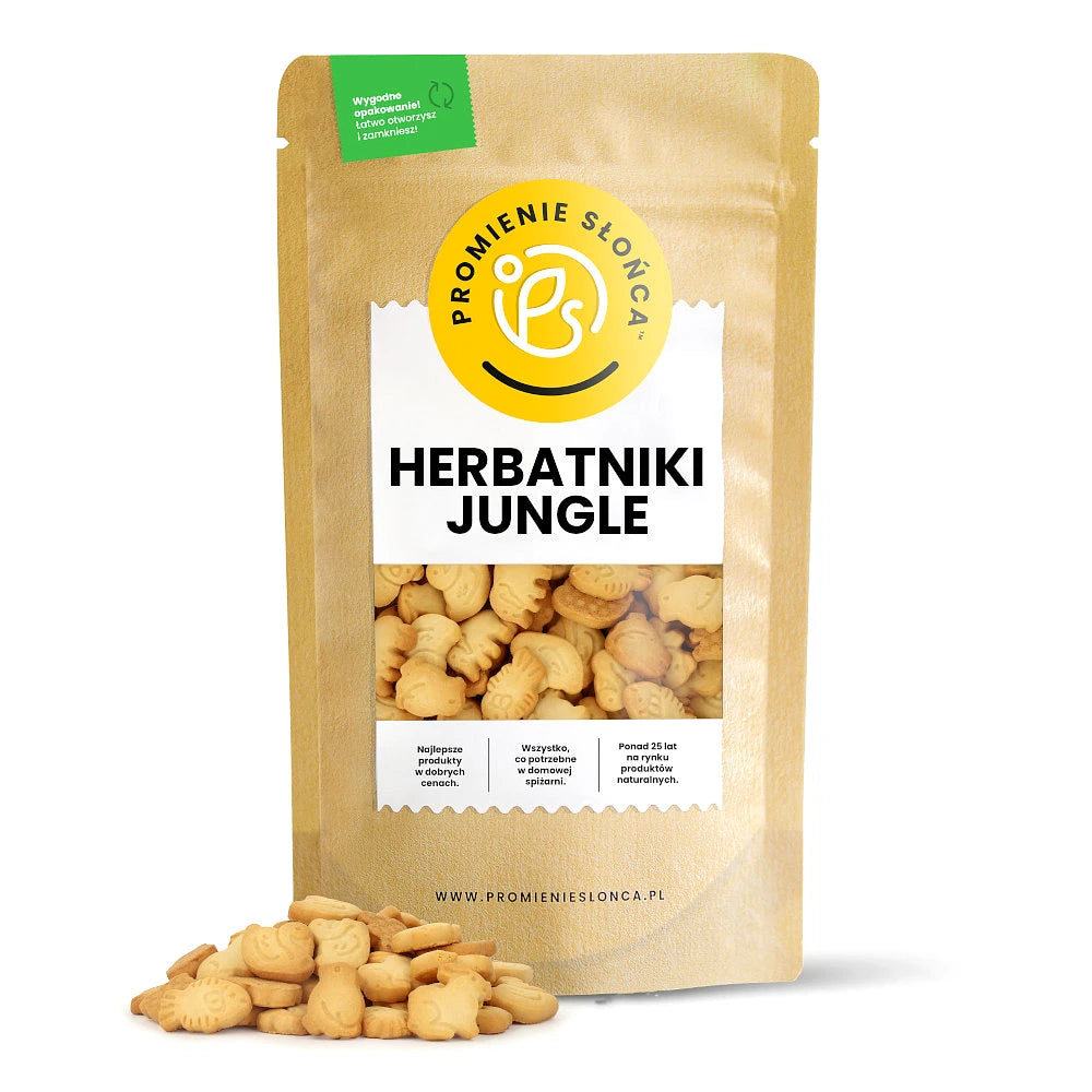 Herbatniki Mini Jungle bez dodatku cukru 350 g