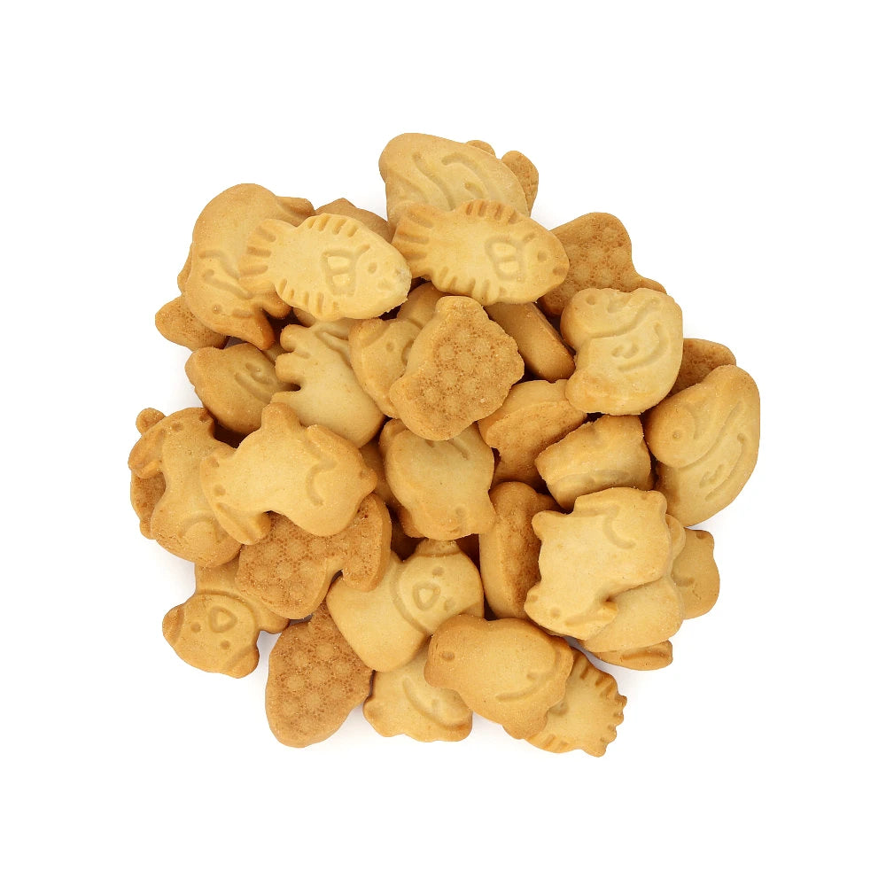 Widok z góry na produkt Herbatniki mini jungle 350 g