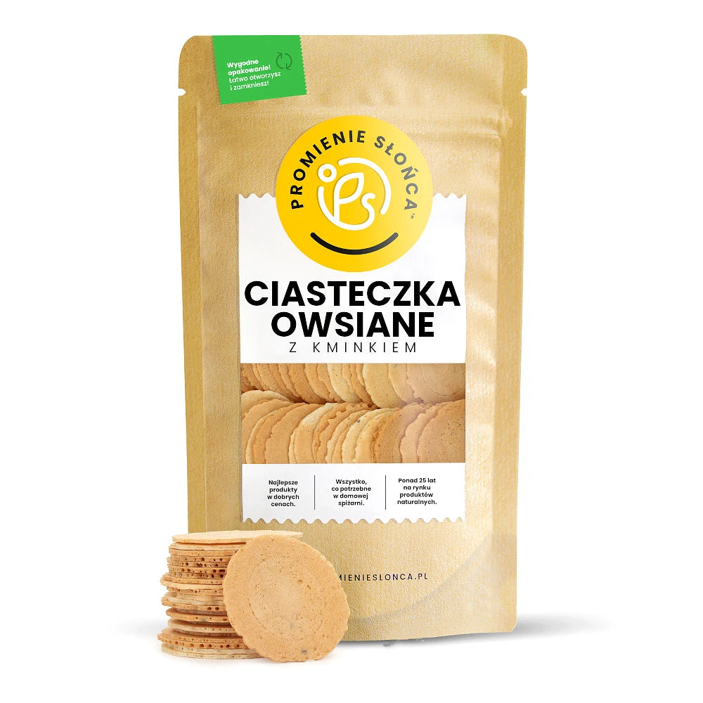 Ciasteczka owsiane z kminkiem bez cukru 250 g