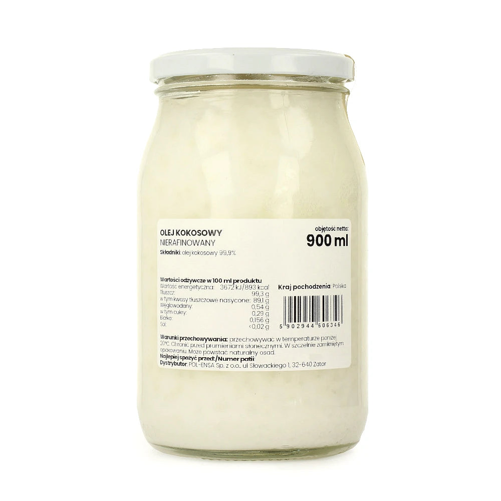 Zbliżenie na produkt Olej kokosowy 900 ml