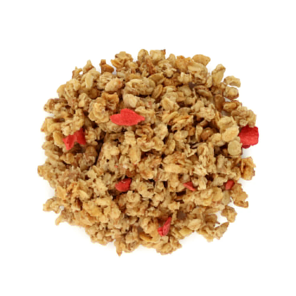 Granola z truskawkami liofilizowanymi