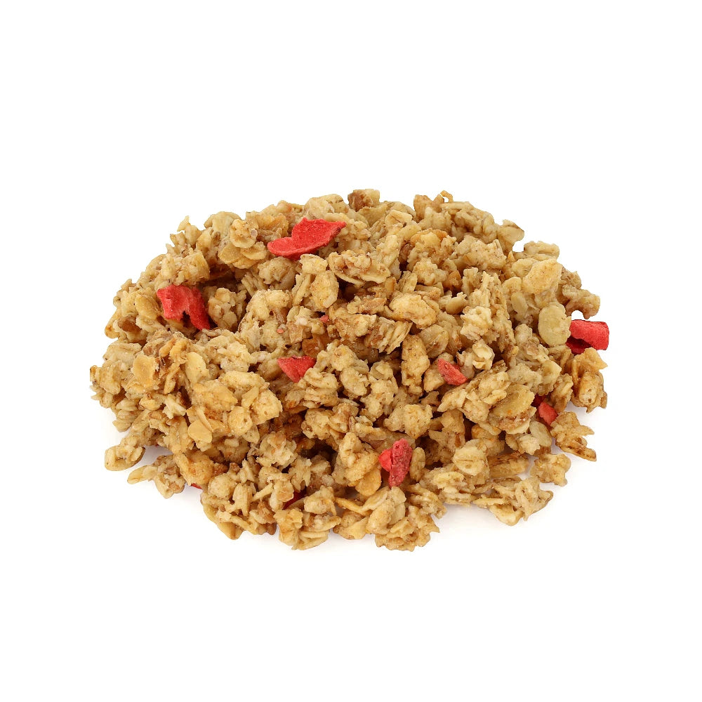 Widok z góry na produkt Granola truskawkowa 500 g
