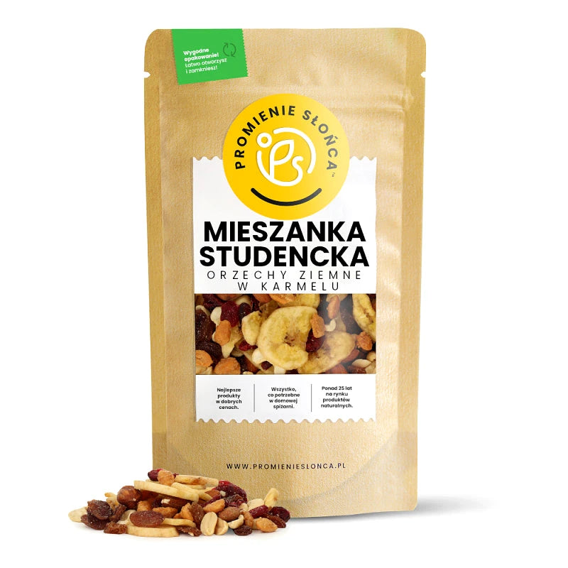 Mieszanka studencka z orzechami ziemnymi w karmelu