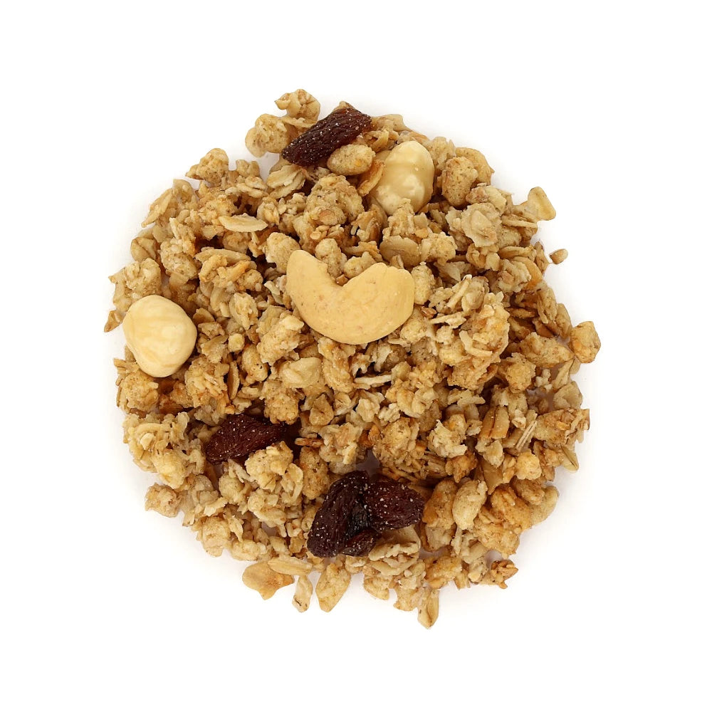 Widok z góry na produkt Chrupiaca granola z orzechami i miodem 500 g