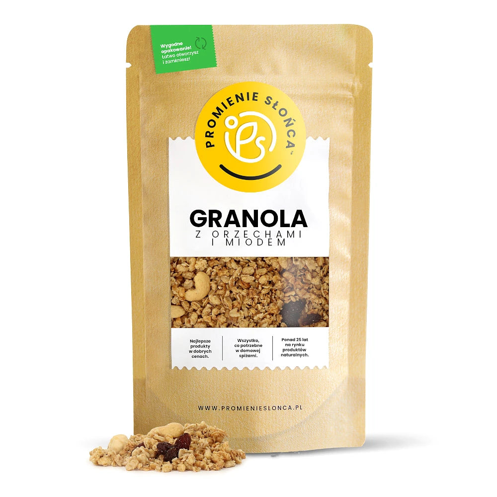Chrupiąca granola z orzechami i miodem 500 g