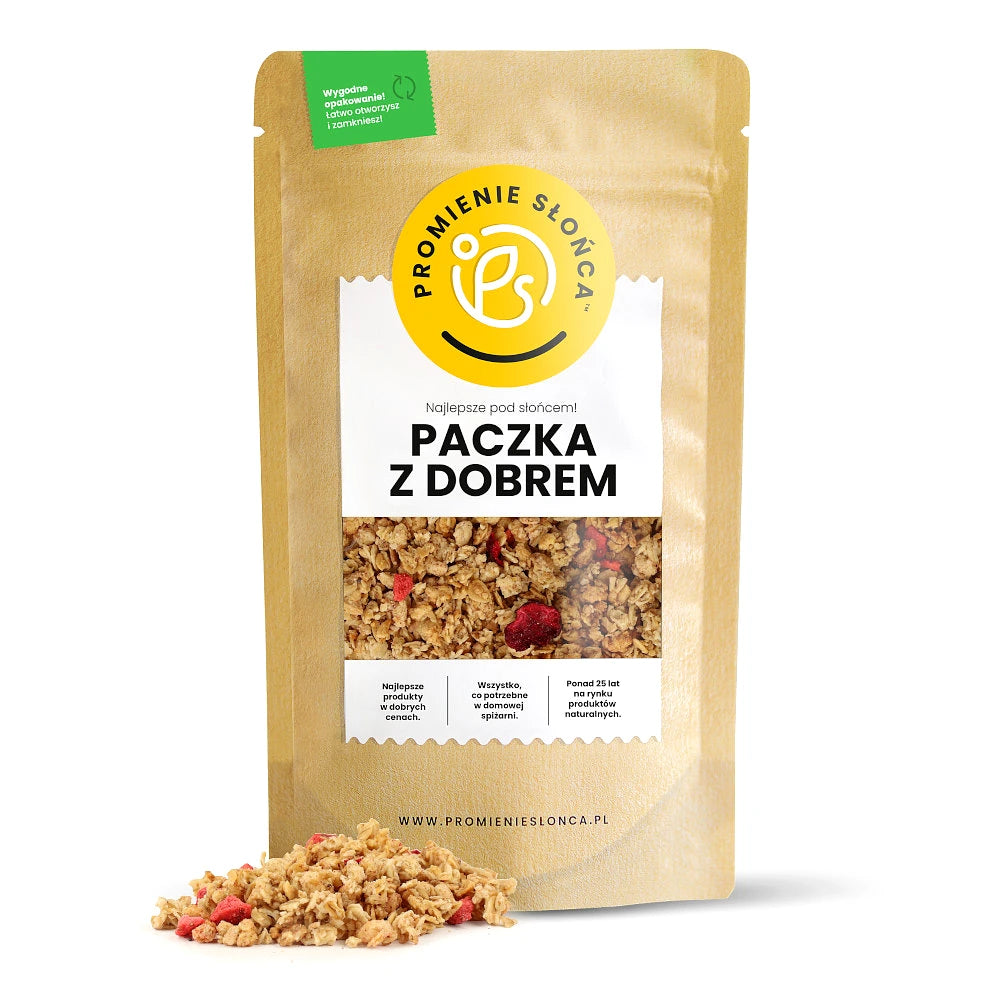 Drugie ujęcie opakowania produktu Granola truskawkowa z wisnia i chia 500 g
