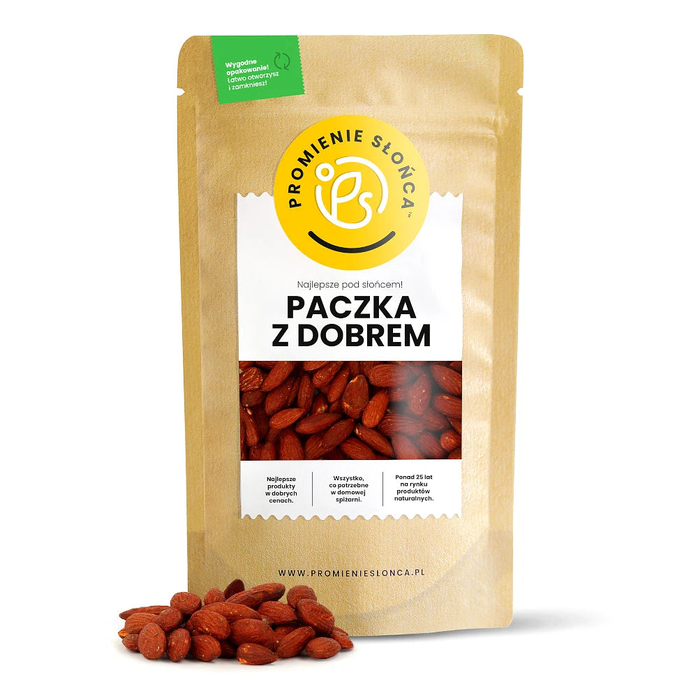 Drugie ujęcie opakowania produktu Migdały o smaku pizzy 250 g