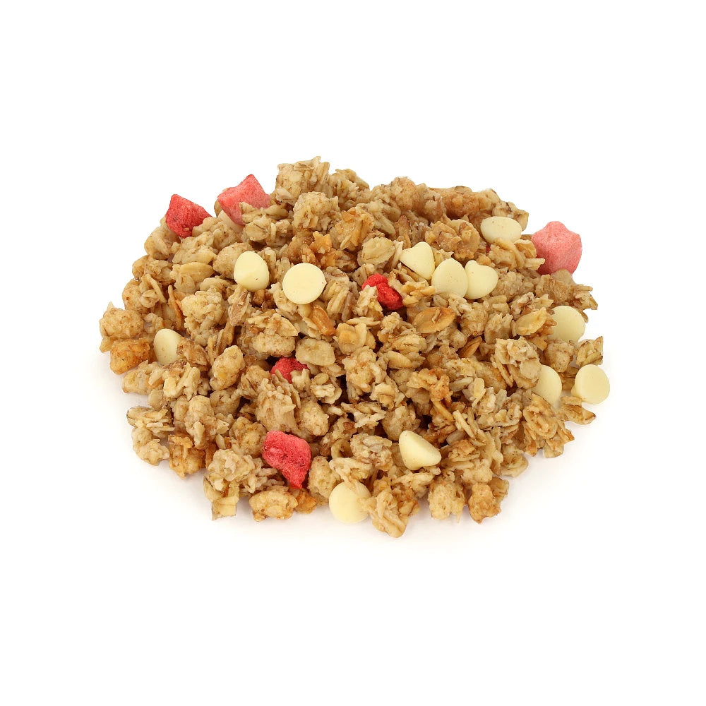 Granola truskawkowa z białą czekoladą i nasionami chia 500 g