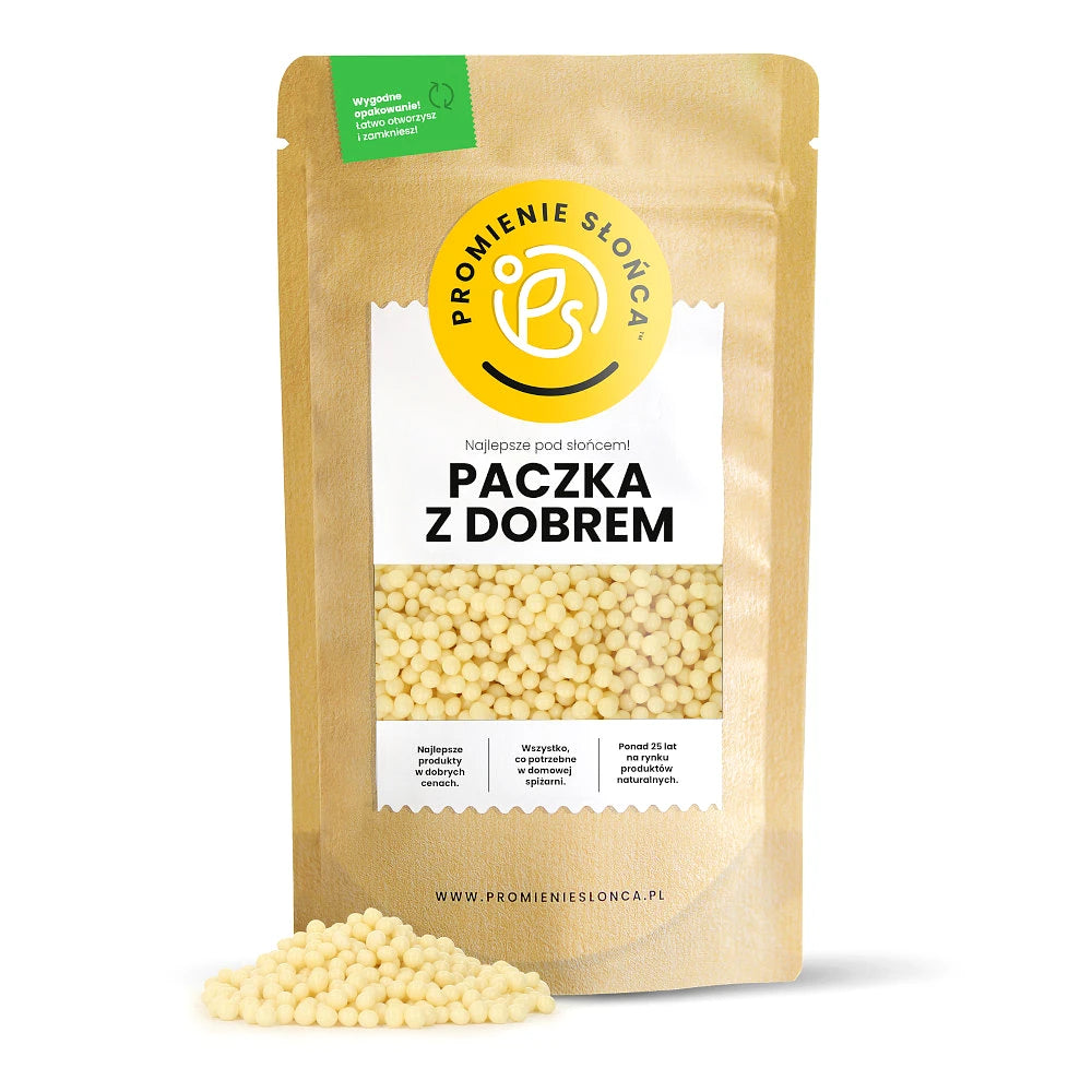 Drugie ujęcie opakowania produktu Chrupiace kuleczki w białej czekoladzie 200 g