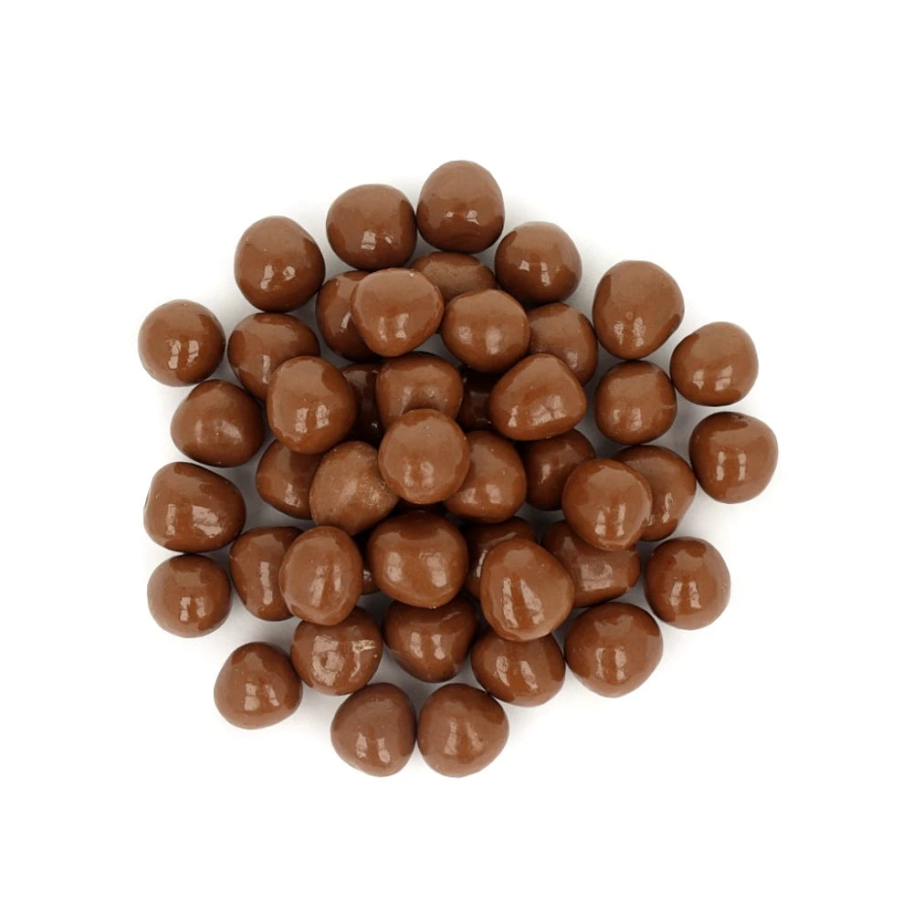 Widok z góry na produkt Zelki pomaranczowe w mlecznej czekoladzie 500 g
