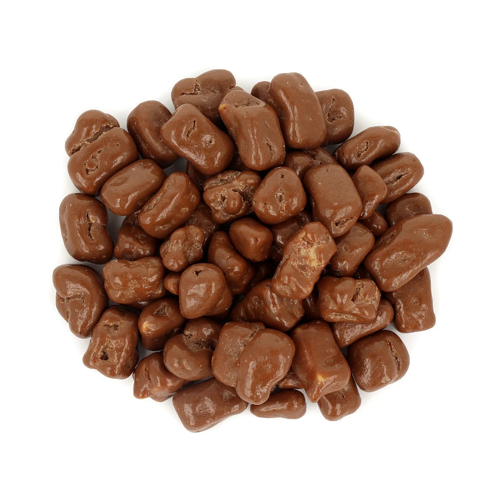 Widok z góry na produkt Skorka pomaranczowa w mlecznej czekoladzie 250 g