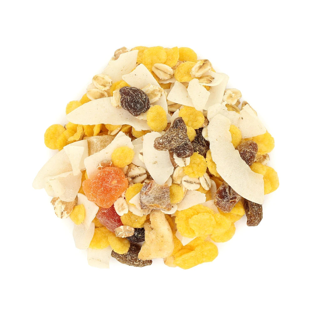 Widok z góry na produkt Musli tropikalne 500 g