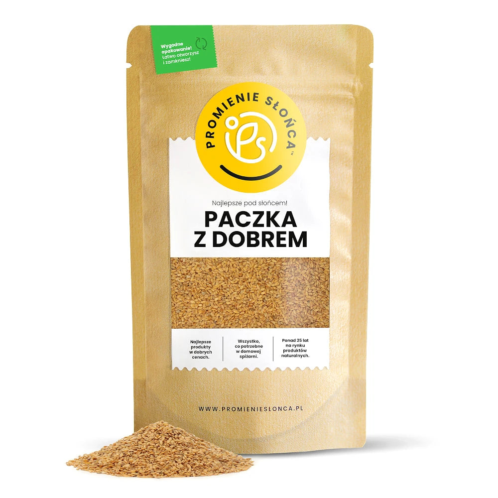 Drugie ujęcie opakowania produktu Siemię lniane zlote 1000 g