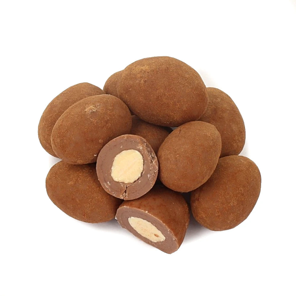 Drugie ujęcie opakowania produktu Migdały w mlecznej czekoladzie z cynamonem w sloiczku 180 g