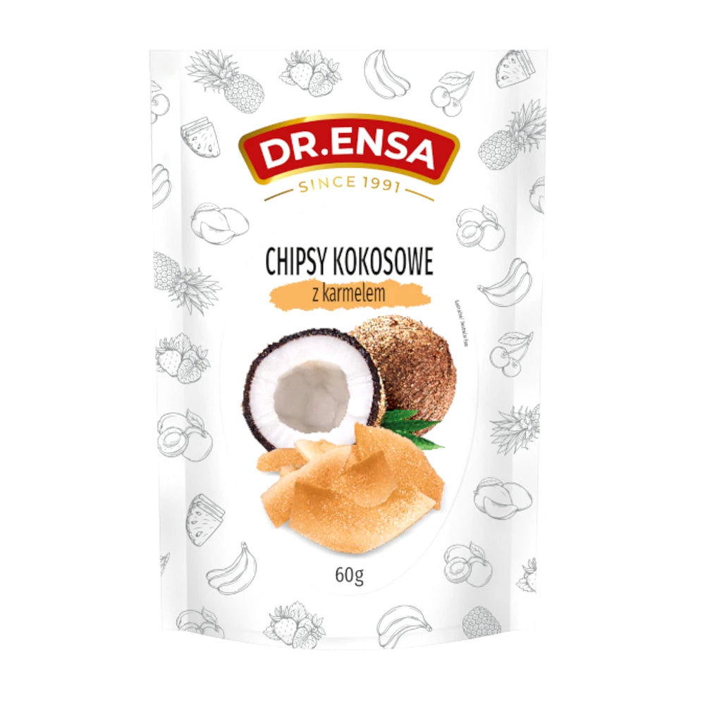 Zdjęcie produktu Chipsy kokosowe ze słonym karmelem 60 g