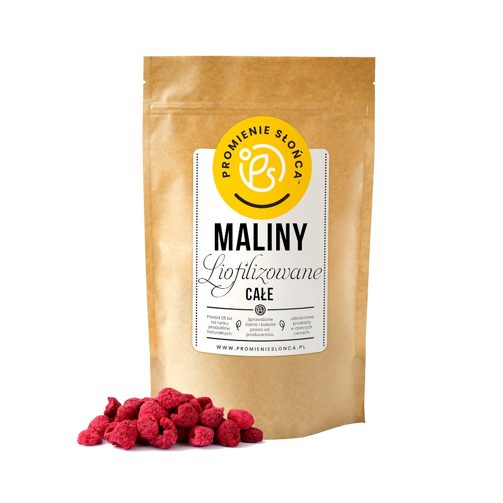 Maliny liofilizowane całe