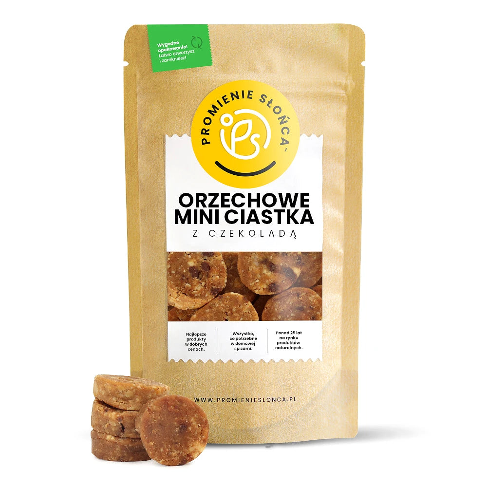 Orzechowe mini ciastka z czekoladą 200 g