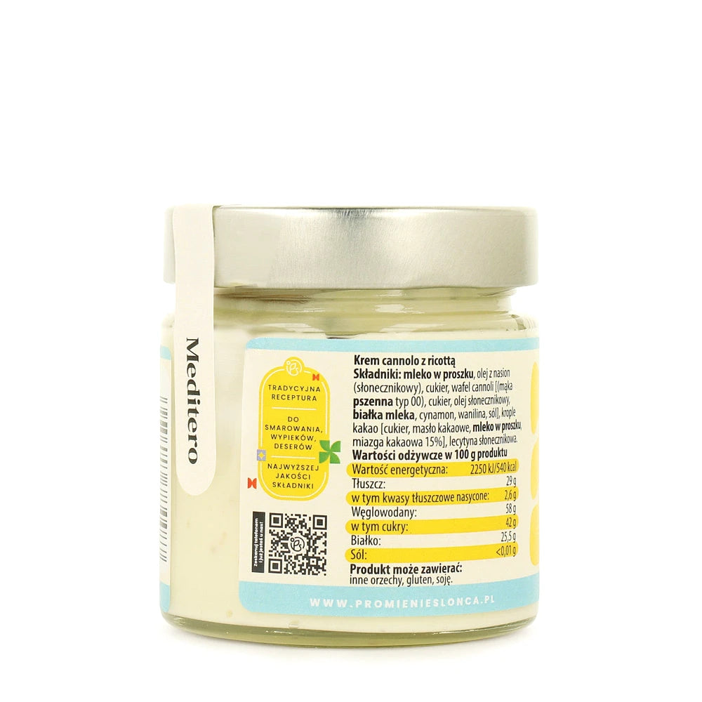 Drugie ujęcie opakowania produktu Meditero krem cannoli z ricotta 190 g