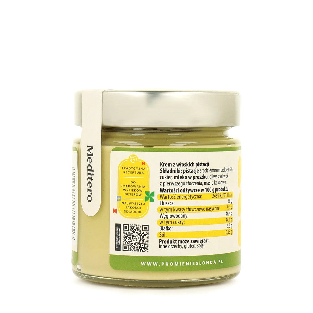 Drugie ujęcie opakowania produktu Meditero krem z wloskich pistacji 190 g