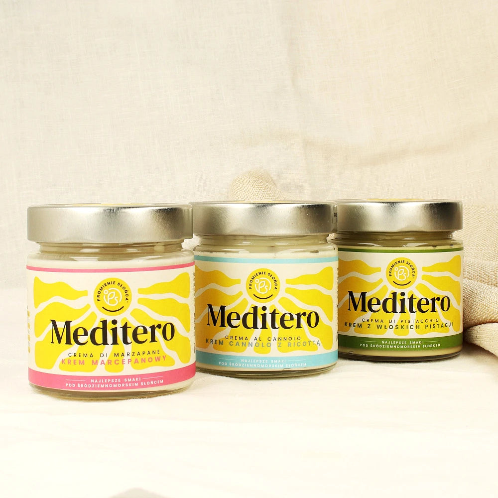 Widok z góry na produkt Meditero krem z wloskich pistacji 190 g