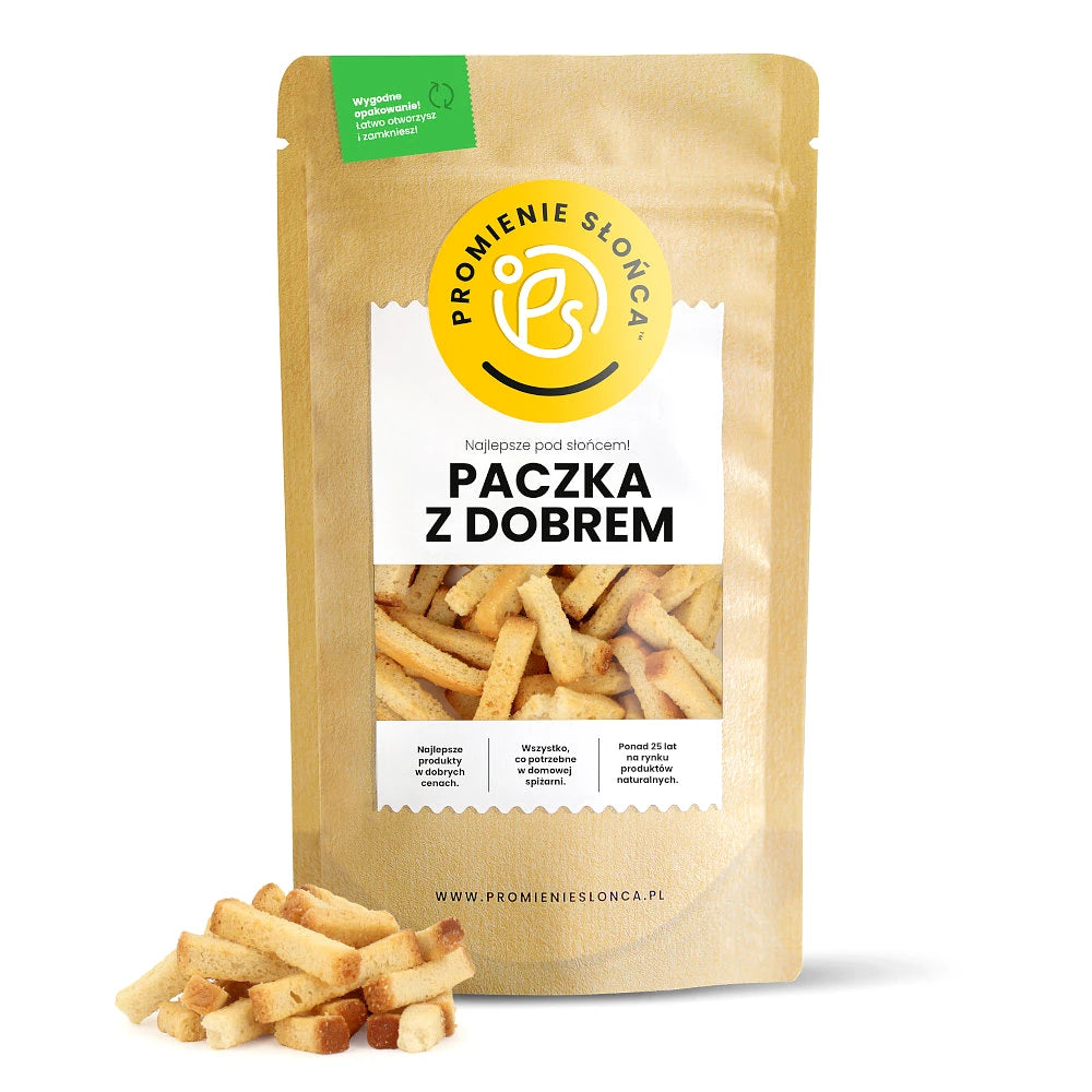 Drugie ujęcie opakowania produktu Grzanki o smaku cebulki i smietany