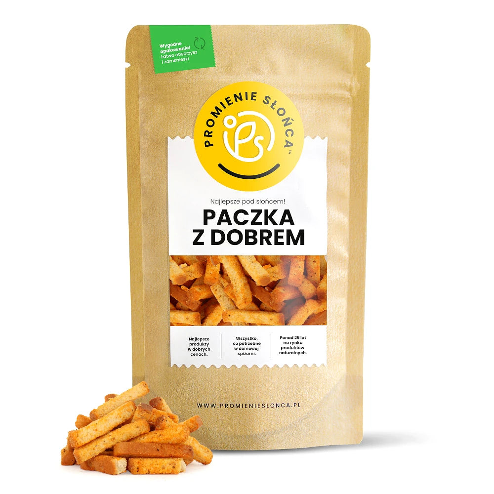 Drugie ujęcie opakowania produktu Grzanki o smaku ketchupu sera i oliwek