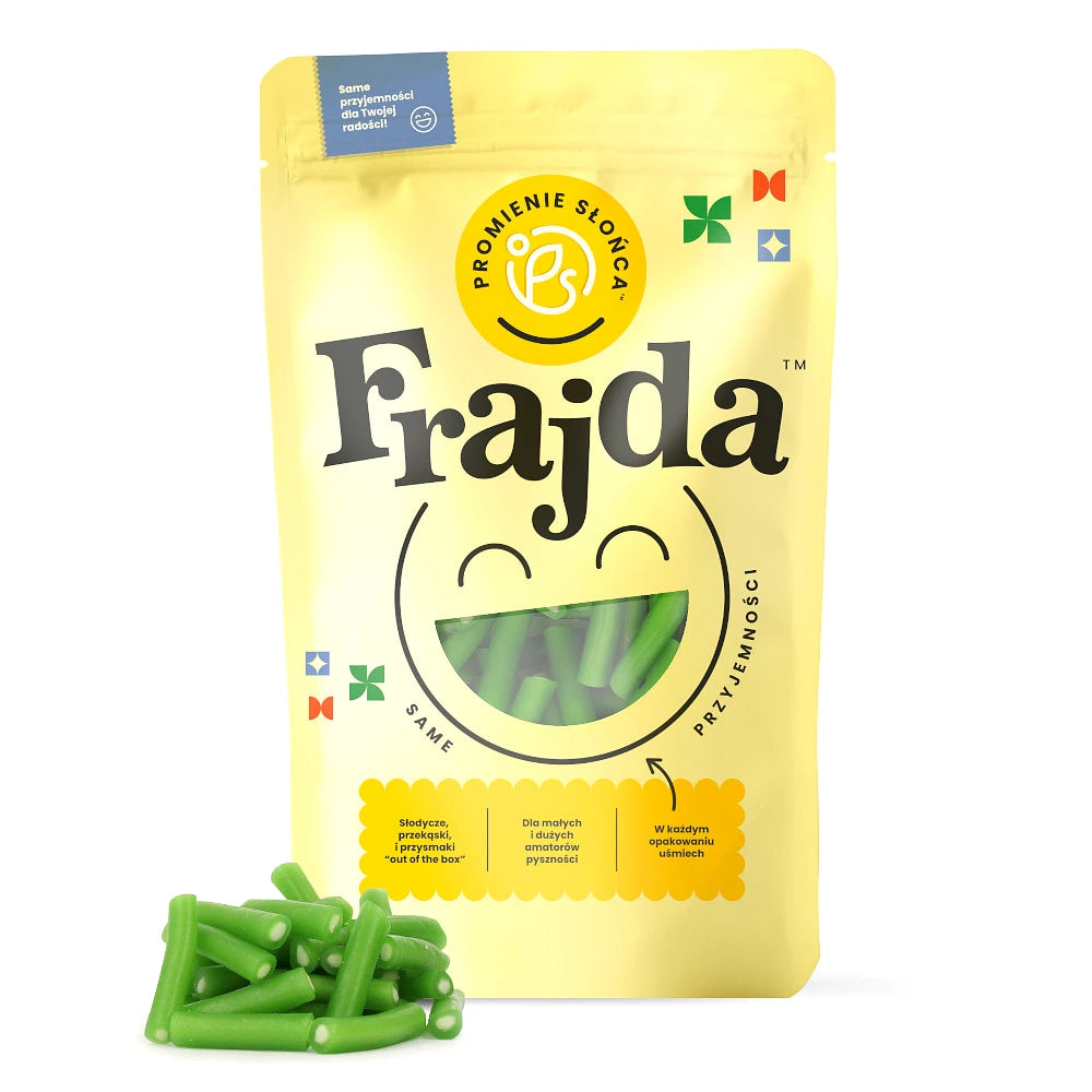 Trzecie ujęcie opakowania produktu Zelki rureczki jablkowe 600 g
