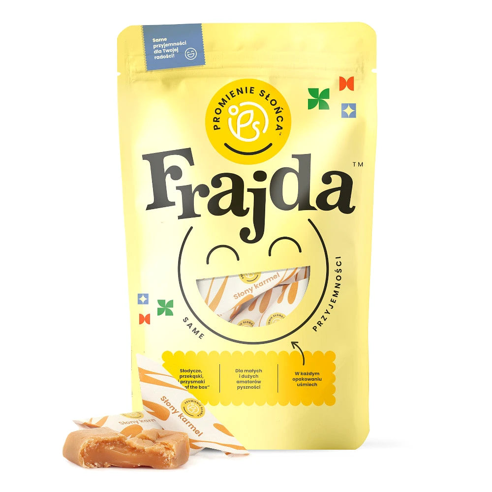 Trzecie ujęcie opakowania produktu Krowki ze słonym karmelem 200 g