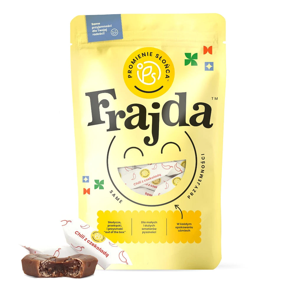 Trzecie ujęcie opakowania produktu Krowki z chili i czekolada 500 g