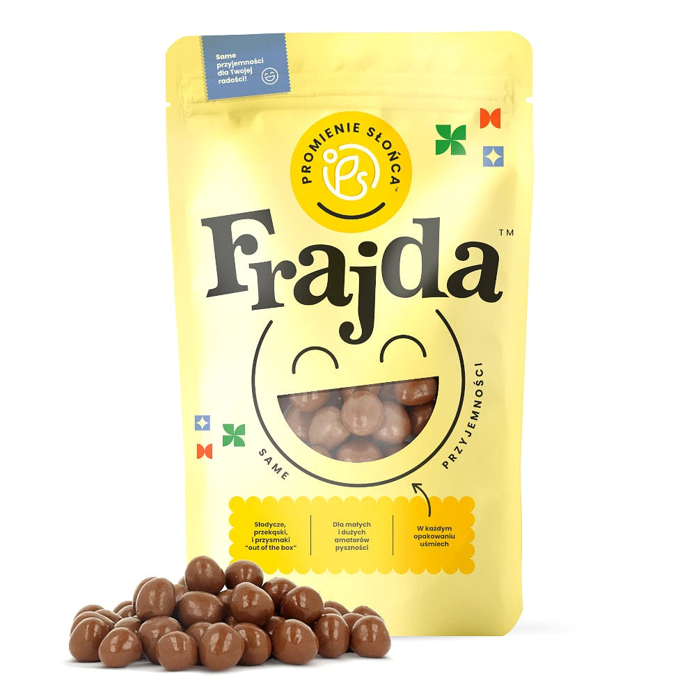 Trzecie ujęcie opakowania produktu Zelki pomaranczowe w mlecznej czekoladzie 500 g