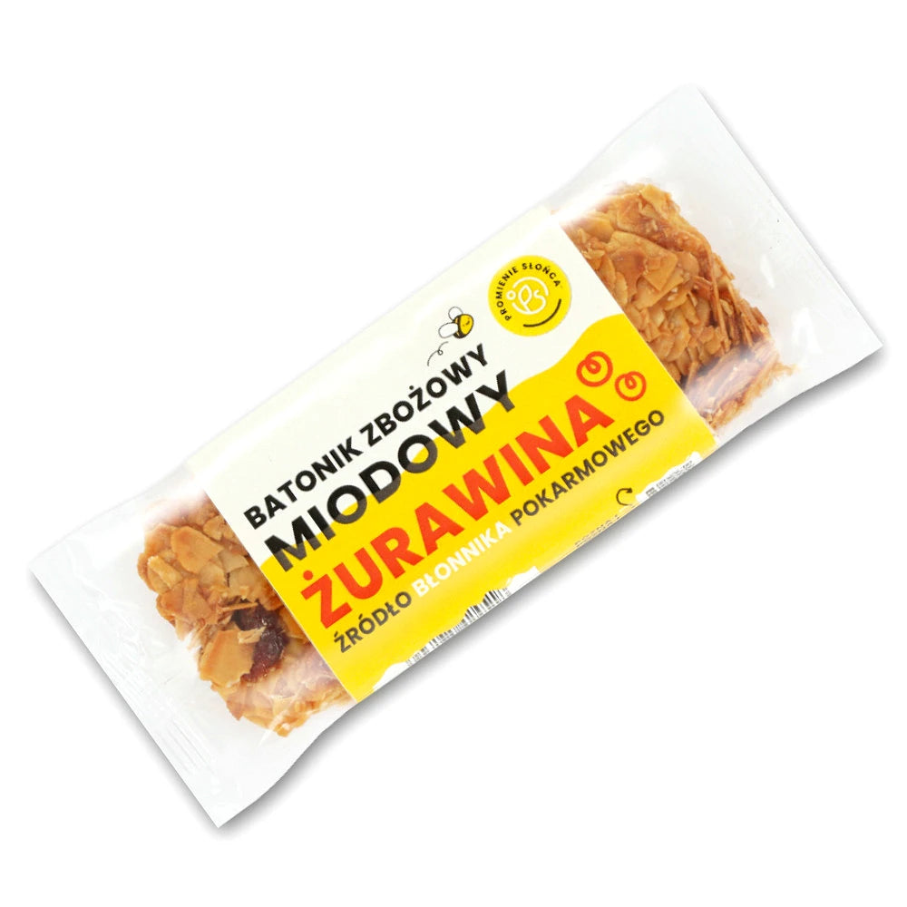 Baton zbożowo miodowy z żurawiną 45 g