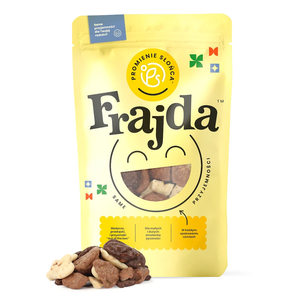 Trzecie ujęcie opakowania produktu Chipsy bananowe mix jogurt gorzka mlecz czeko 500 g