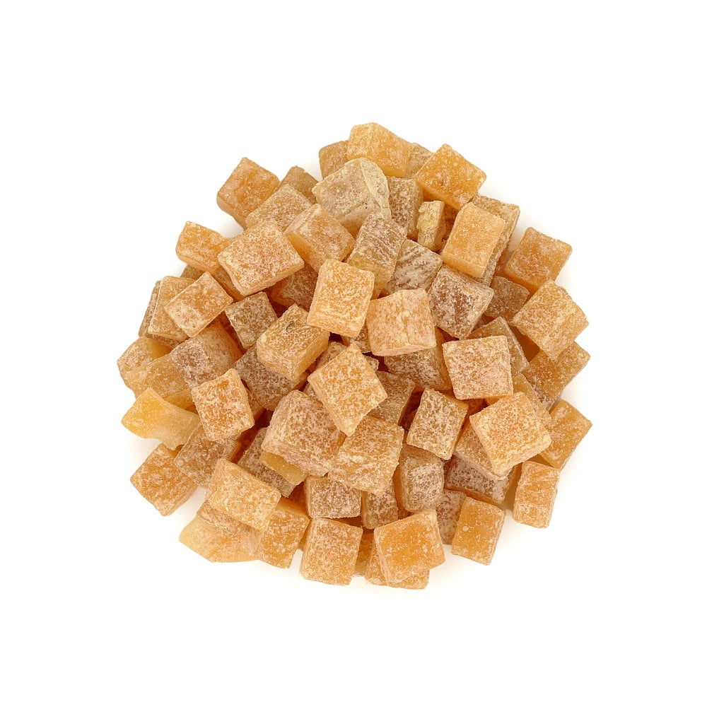 Widok z góry na produkt Marakujowe kostki bez cukru 250 g
