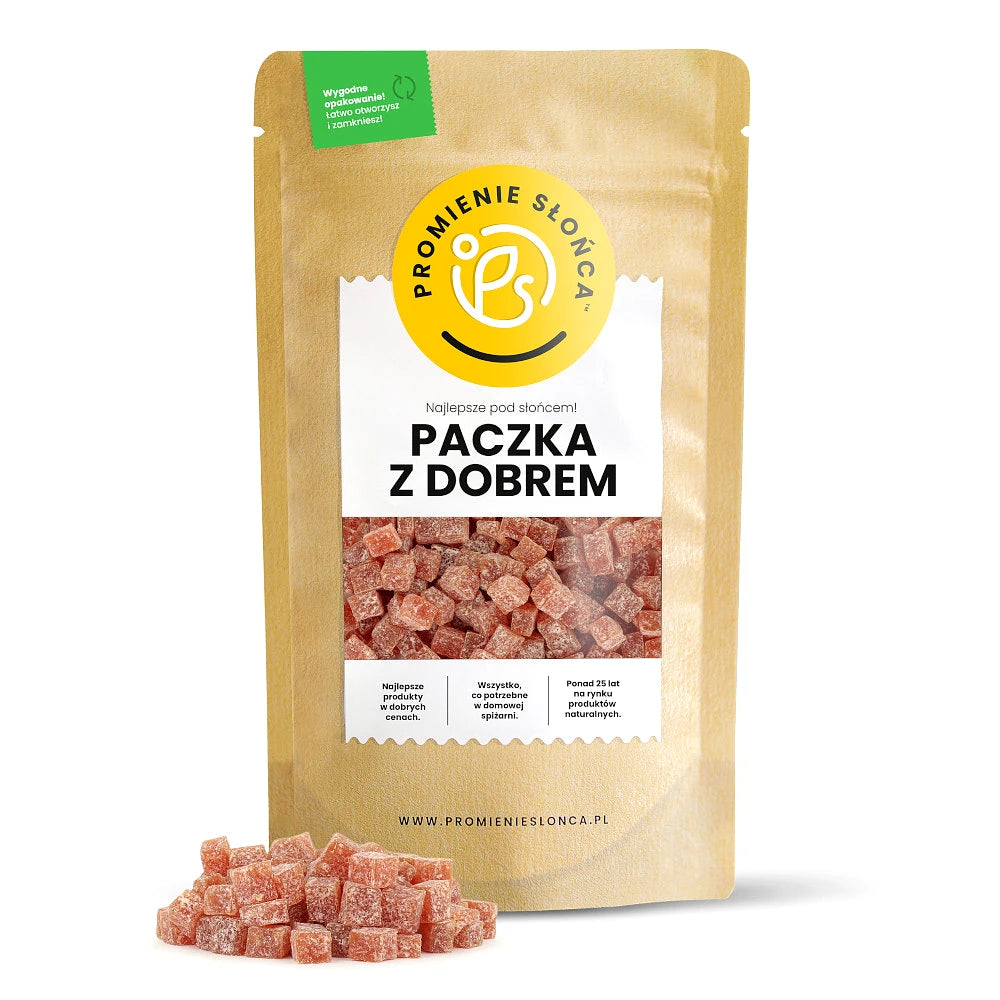 Drugie ujęcie opakowania produktu Truskawkowe kostki bez cukru 250 g