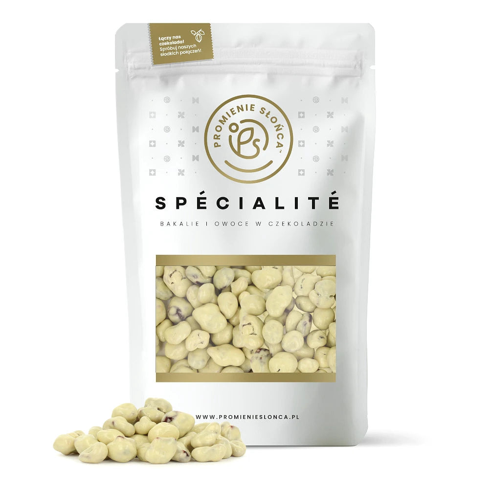 Drugie ujęcie opakowania produktu Żurawina w białej czekoladzie 250 g
