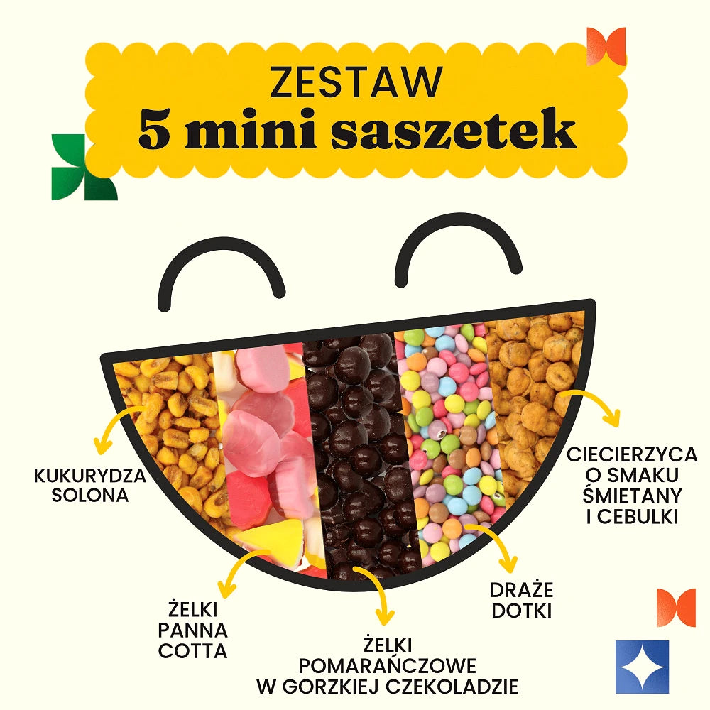 Zestaw 5 mini słodkich i słonych przekąsek 4