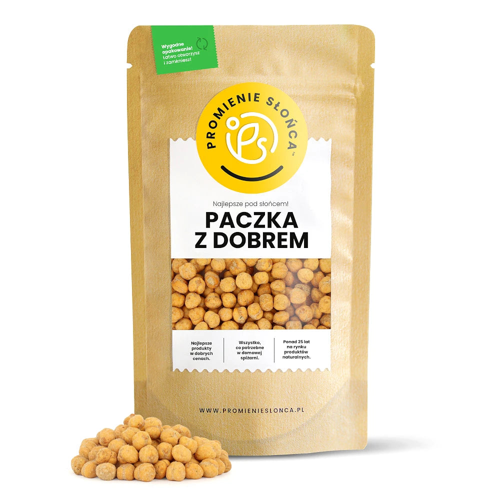Trzecie ujęcie opakowania produktu Ciecierzyca o smaku smietanki i cebulki 200 g